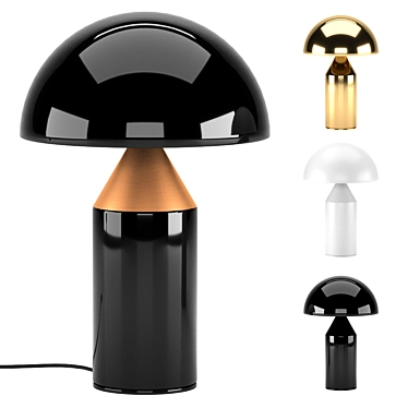 Retro Dome Table Lamp 3D model image 1 