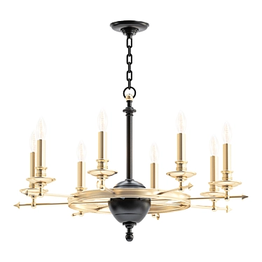 Chapman Leaf & Arrow Chandelier 3D model image 1 