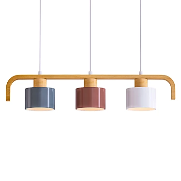 Sleek Nordic LED Pendant: Modern Illumination 3D model image 1 