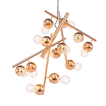 Galaxy Collection Modern Brass Chandelier 3D model image 1 