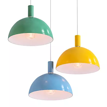 Modern Hanging Lampshade Light 3D model image 1 