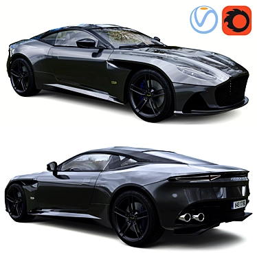 Luxury Aston Martin DBS Superleggera 3D model image 1 