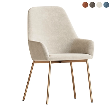 Evy II Upholstered Chair - Stylish and Comfortable 3D model image 1 