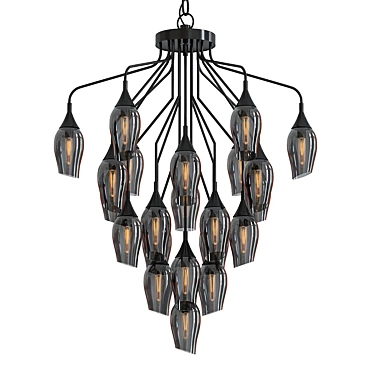 Modern Taper 22 Light Pendant 3D model image 1 