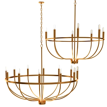 Sophisticated Greyson Chandelier 3D model image 1 