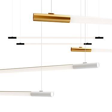 COSIMA Pendant Lamp: Elegant Brass Design 3D model image 1 