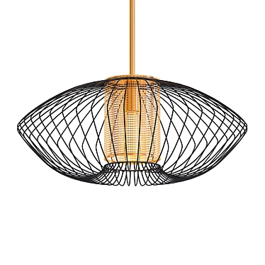 Modern Gold Pendant Light 3D model image 1 