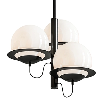 Eglo Sabalete 18: Sleek Black Pendant Light 3D model image 1 