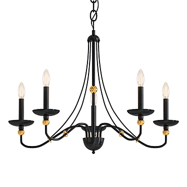 Westchester County 28" Sand Coal Chandelier 3D model image 1 