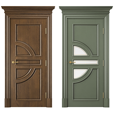 Sleek Modern Interior Door 3D model image 1 