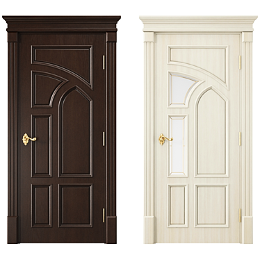 Elegant UV Mapped Interior Door 3D model image 1 