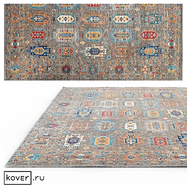 WAZIR NAT-NAT Ethnic Wool Carpet 3D model image 1 