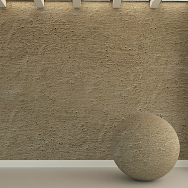 Rough Grey Concrete Wall 3D model image 1 