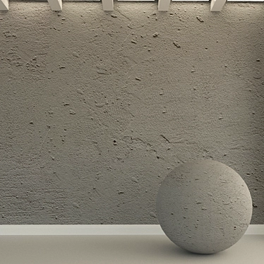 Stunning Textured Concrete Wall 3D model image 1 