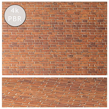 Red Brick 4K PBR Texture 3D model image 1 