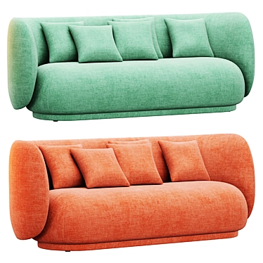 Rico 3 Seater Sofa: Modern Elegance by ferm Living 3D model image 1 