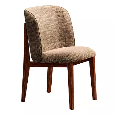 Abrey Walnut Chair - Elegant and Comfortable 3D model image 1 