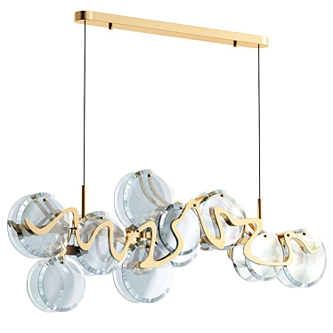 Sleek Modern Hanging Lamp 3D model image 1 
