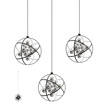 Orbita-Sphere Pendant Light: Modern Lighting Fixture 3D model image 1 