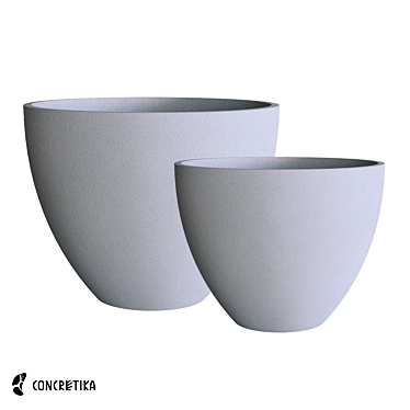 Modern Concrete Planters: Classic UPON Collection 3D model image 1 