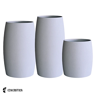 Cigar Classic Om Planters - Stylish Concrete Planters for Your Space 3D model image 1 