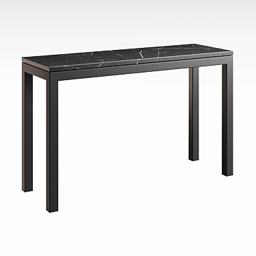 Parsons Black Marble Top / Dark Steel Base 48x16 Console (Crate and Barrel)