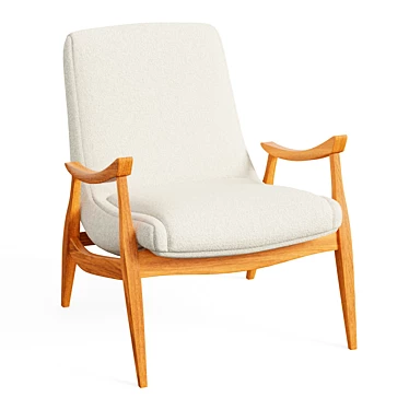 Cozy Shearling Marni Chair 3D model image 1 