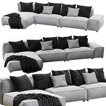 Contemporary NEOWALL Modular Sofa 3D model image 1 