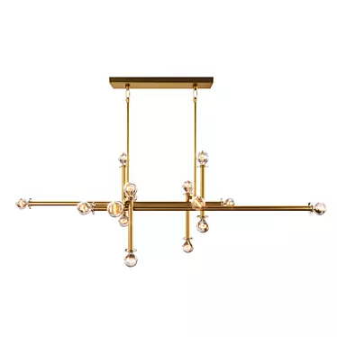 Milano Linear Suspension 48: Elegant and Versatile Lighting Fixture 3D model image 1 