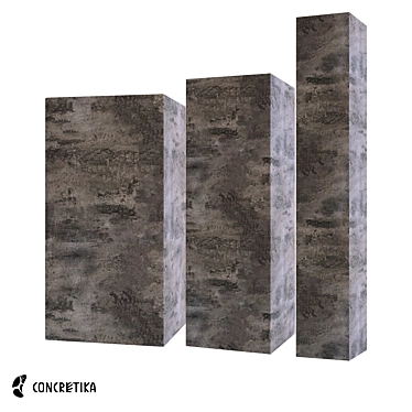 COLONNA Concrete Planters - Modern and Durable 3D model image 1 