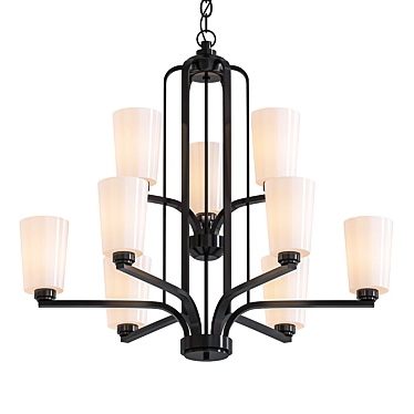 Elegant Sienna Chandelier 3D model image 1 