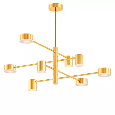 Luxury Gold Lighting Fixture 3D model image 1 