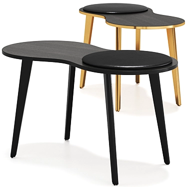 Imago Wooden Stool/Coffee Table: Versatile & Stylish 3D model image 1 