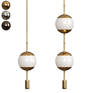 Elegant Monroe Ceiling Lamps 3D model image 1 