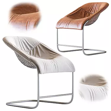 Cortina Chair: Sophisticated Elegance for Any Space 3D model image 1 