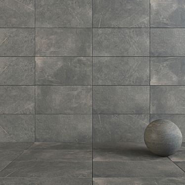 VAL DI SUSA Dark Gray Rock 60x120 Set 3D model image 1 