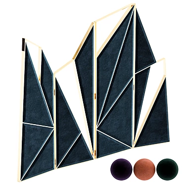 Stylish Delta Folding Screen 3D model image 1 