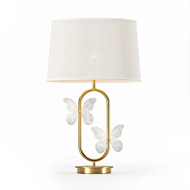 Whimsical Mariposa Table Lamp: Glamour meets elegance 3D model image 1 