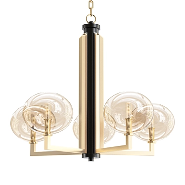 Elegant Breton Chandelier 3D model image 1 