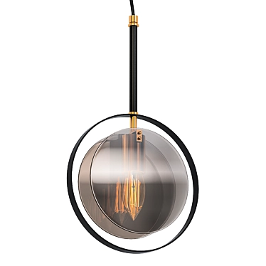 Modern Black Pendant Light 3D model image 1 