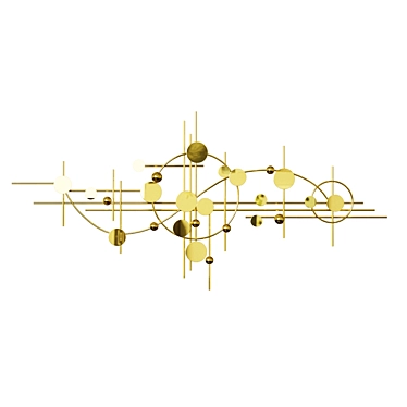 Golden Elegance Wall Decor 3D model image 1 