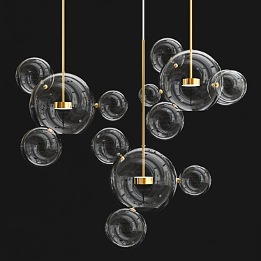 Ethereal Bubble B Chandelier 3D model image 1 