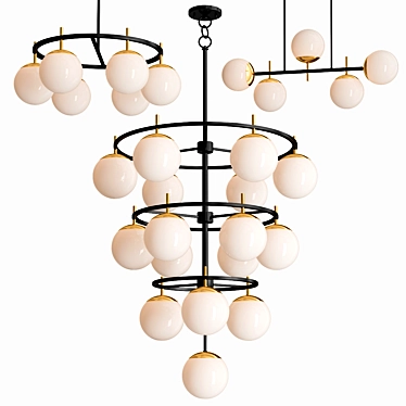 Elegant Alluria Chandelier Collection 3D model image 1 