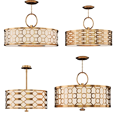 Allegretto Drum Pendant Light 3D model image 1 