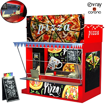 2015 Food Stand: Versatile, Compact, and Stylish 3D model image 1 