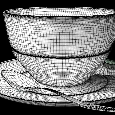 Sleek Ceramic Cup 3D model image 1 