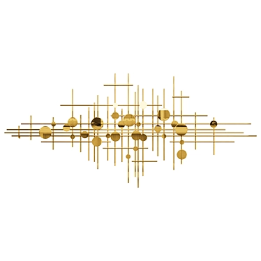 Elegant Metal Wall Art 3D model image 1 