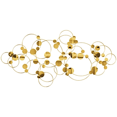 Elegant Metal Wall Sculpture 3D model image 1 