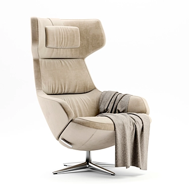 Modern Wing Fabric Armchair: ASTON_CLUB_by_ARPER 3D model image 1 