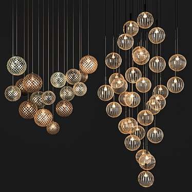 MOD Chandelier: Contemporary Lighting Masterpiece 3D model image 1 